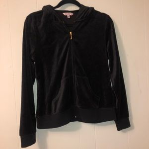 Black juicy couture zip up hoodie